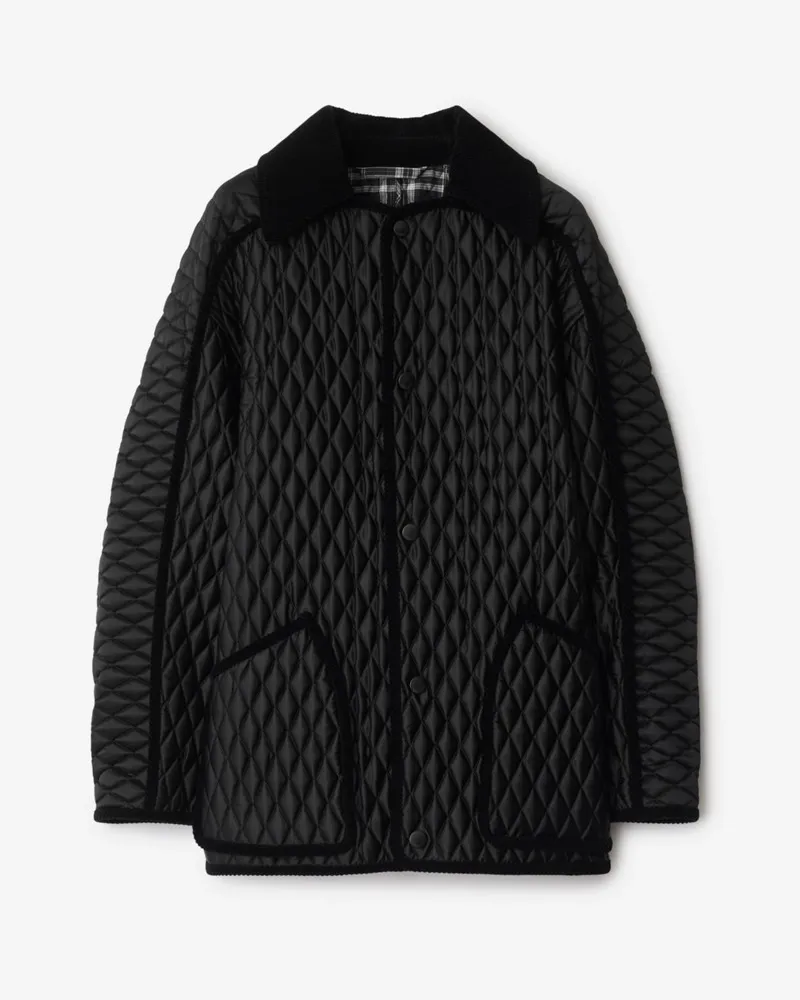Burberry Gesteppte Nylonjacke „Floriston Schwarz