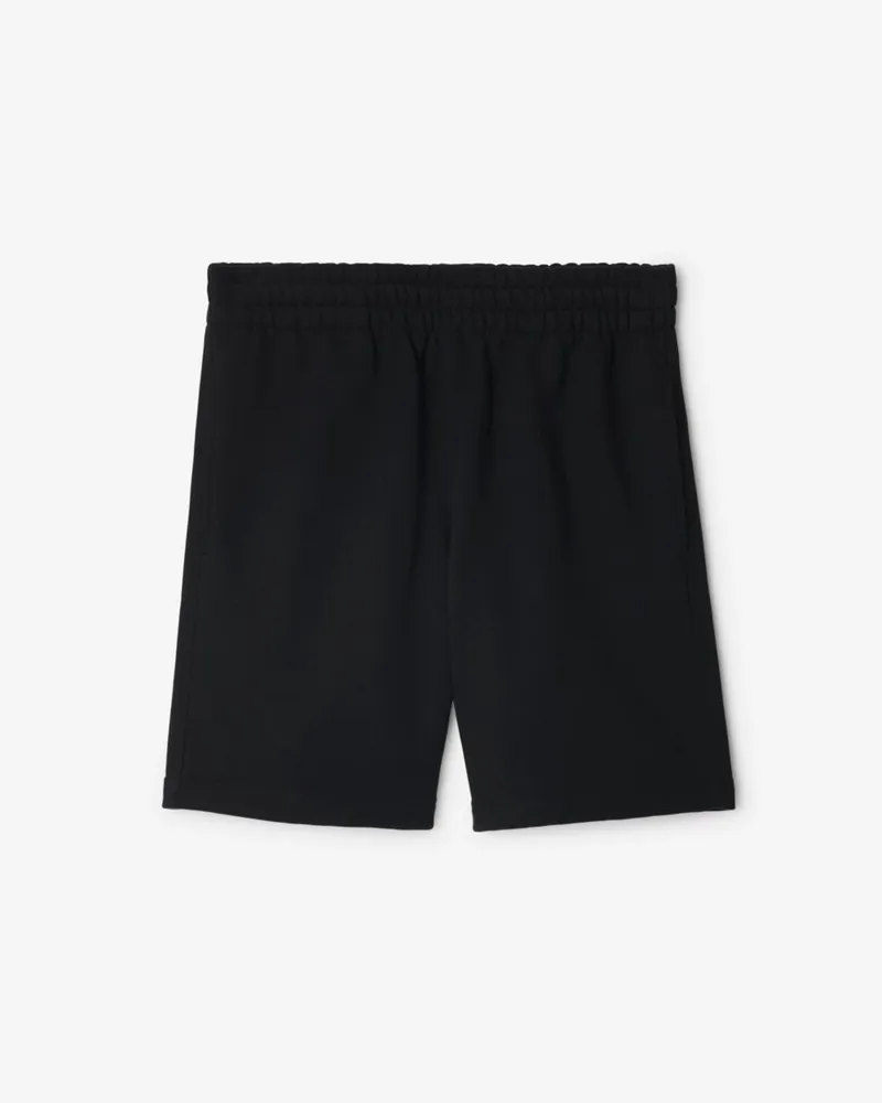 Burberry Baumwoll-Shorts mit Check-Label Schwarz