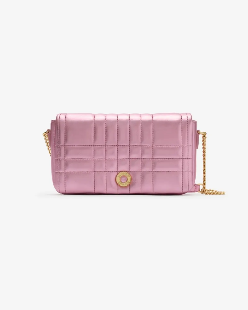 Burberry Kleine Crossbody-Tasche aus gestepptem Leder Rosa