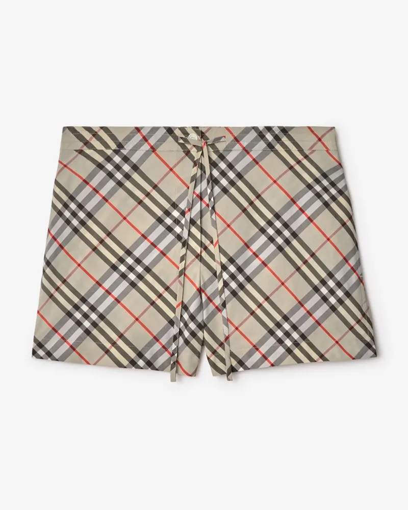 Burberry Baumwoll-Pyjamashorts in Check Chipping