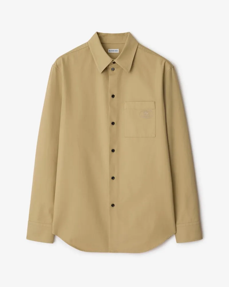 Burberry Legere Hemdjacke aus Gabardine Hamper-beige
