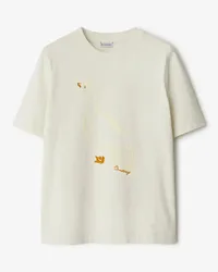 Burberry Baumwoll-T-Shirt mit Entenmotiv Chalk