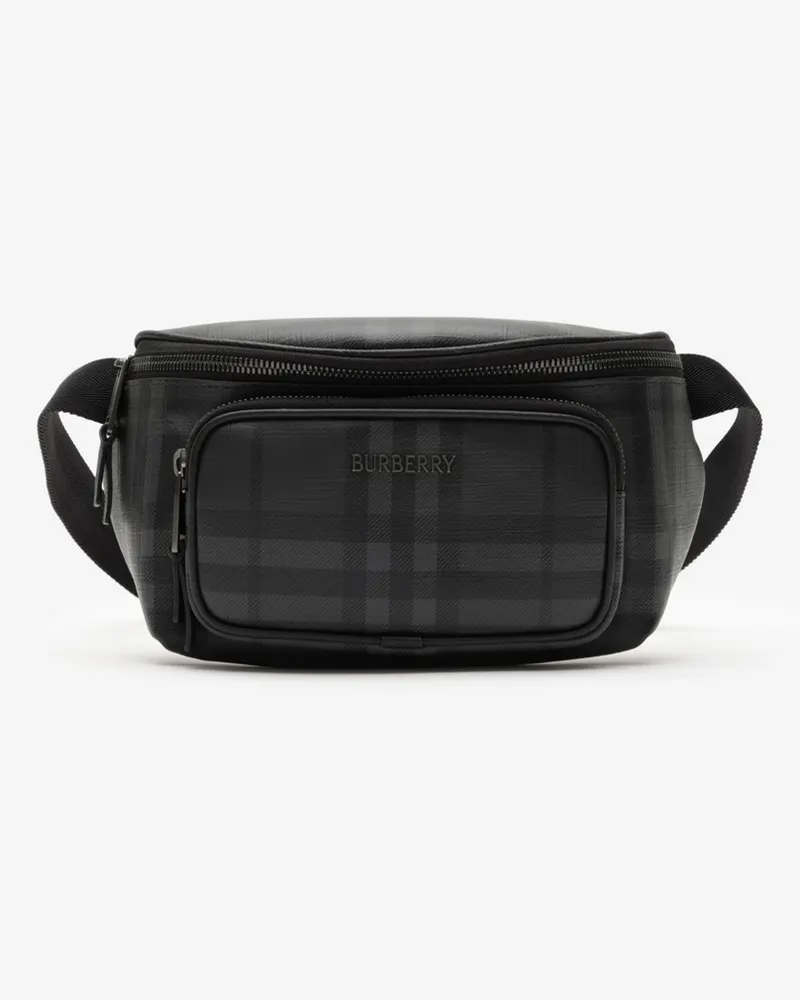 Burberry Bauchtasche „City“ in Check Iron-grau