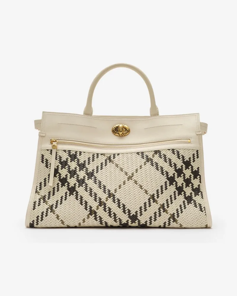 Burberry Mittelgroße Henkeltasche „Hampstead Hellbeige