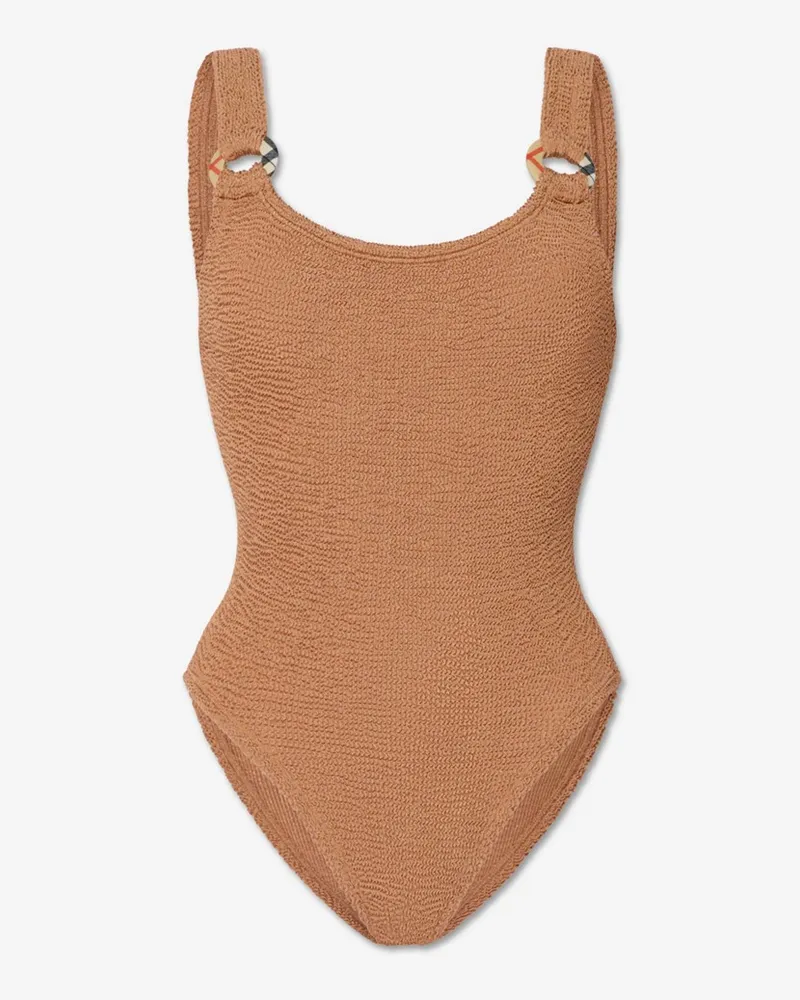 Burberry Badeanzug „Domino“ , Size Metallic-cocoa