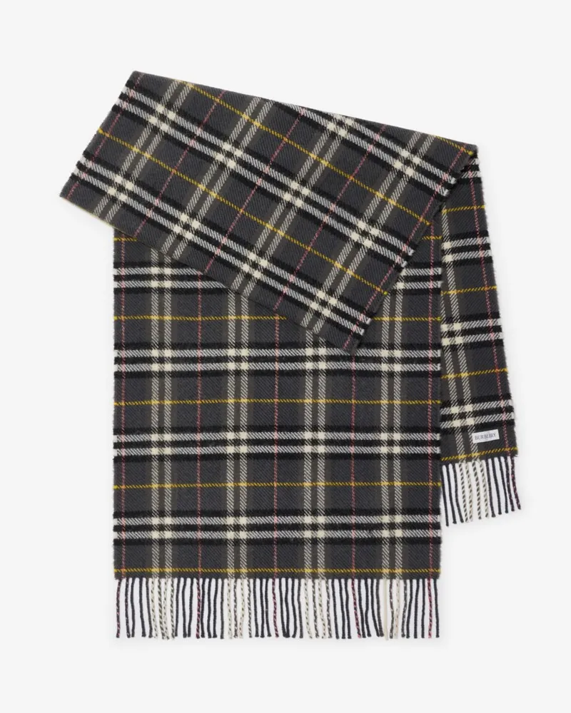 Burberry Schal aus britischer Wolle in Check Marineblau
