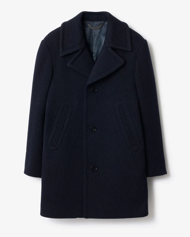 Burberry Eleganter Wollmantel Nightshade-blau