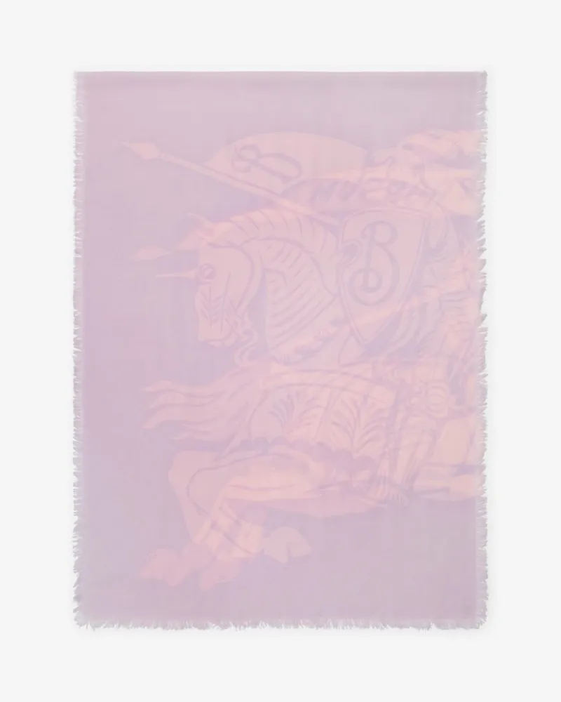 Burberry Breiter Wollschal mit EKD-Motiv Fondant-rosa
