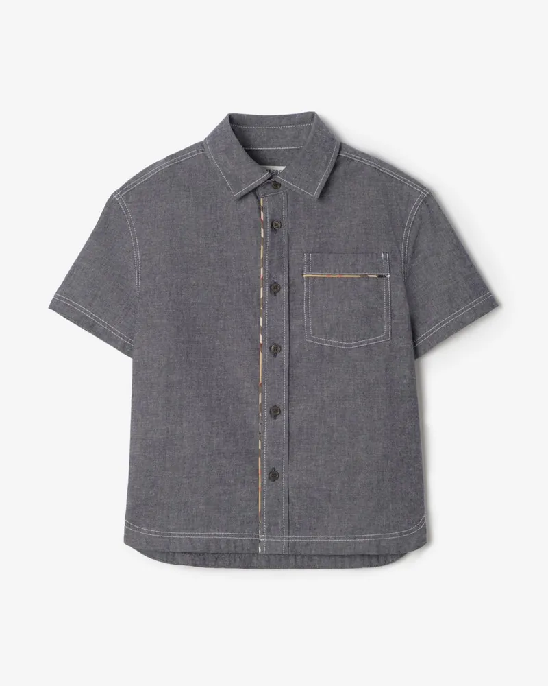 Burberry Baumwollhemd , Size Meliertes