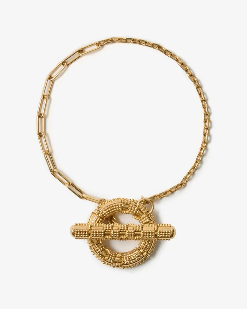 Burberry Armband „Check Granulation“ mit T-Verschluss Gold