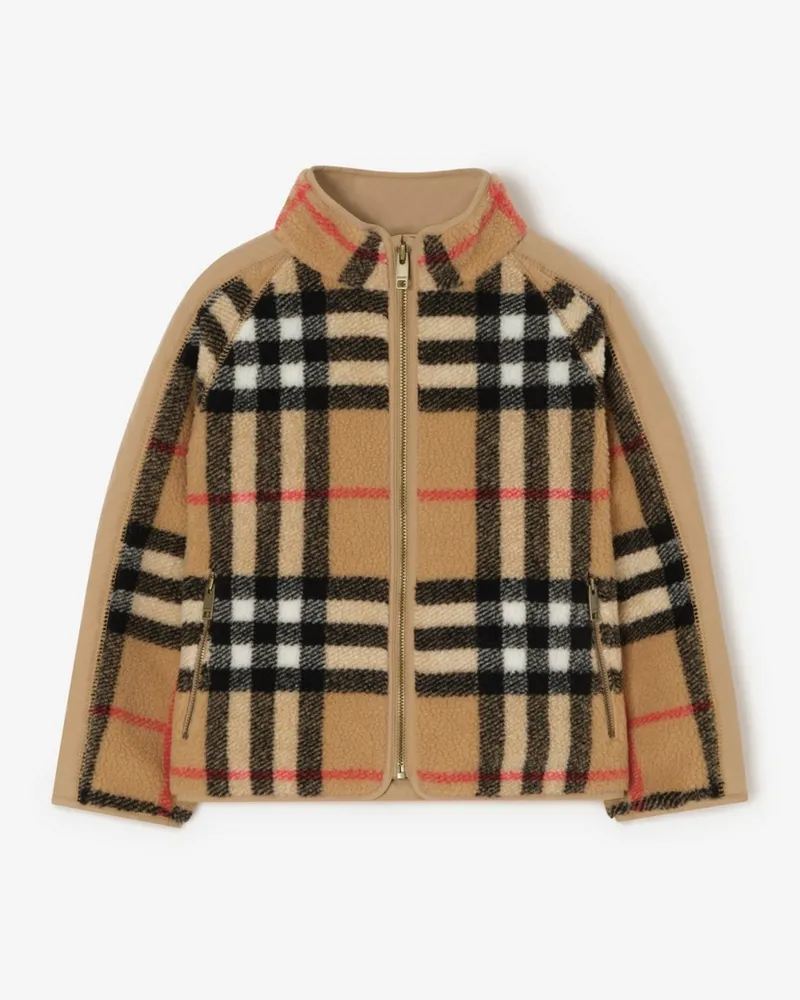 Burberry Fleece-Jacke in Check , Size Archive