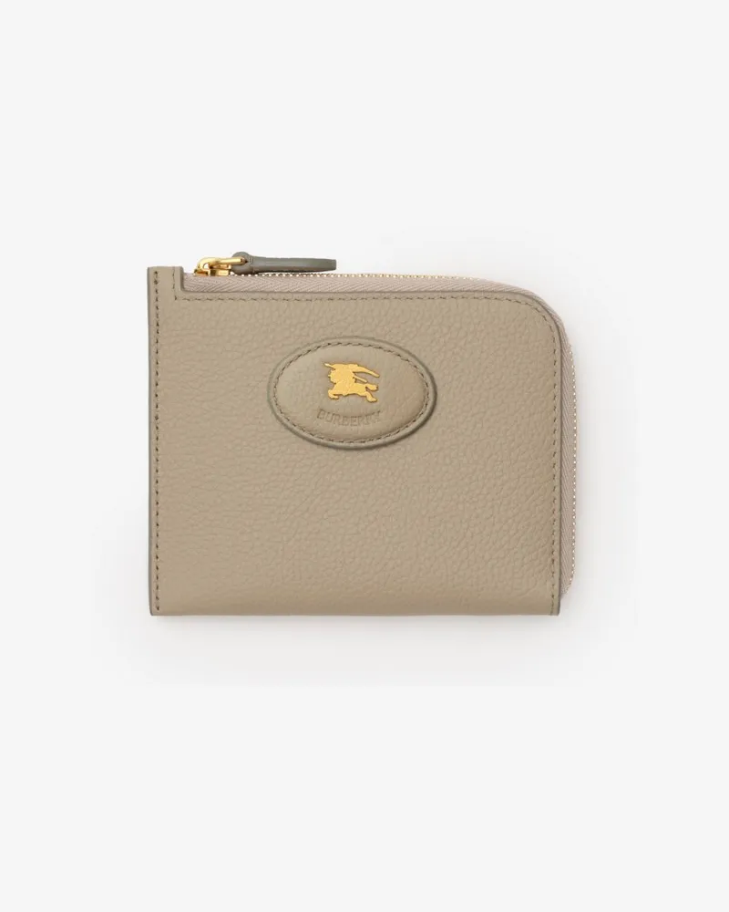 Burberry Kartenetui  Brieftasche mit Reißverschluss „Bloomsbury Mushroom-beige