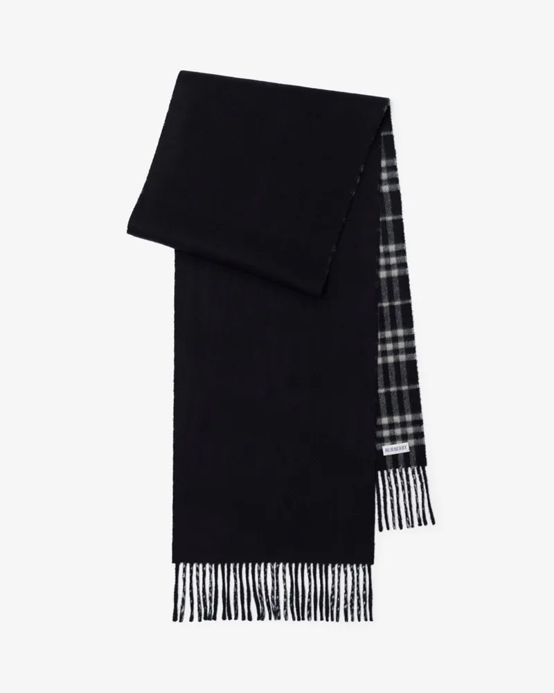 Burberry Wendbarer Kaschmirschal mit Check Black
