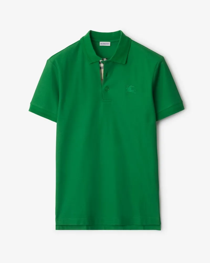 Burberry Cotton Polo Shirt Leaf