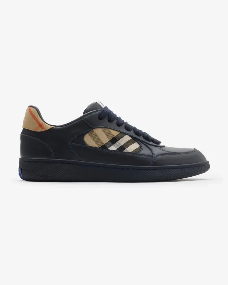 Burberry Sneaker „Terrace“ aus Leder mit Check Navy