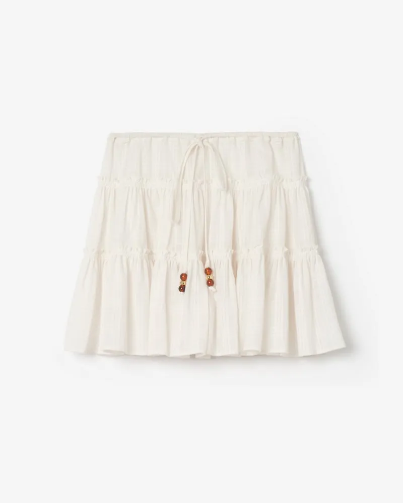 Burberry Check-Rock aus Baumwollvoile , Size Chalk