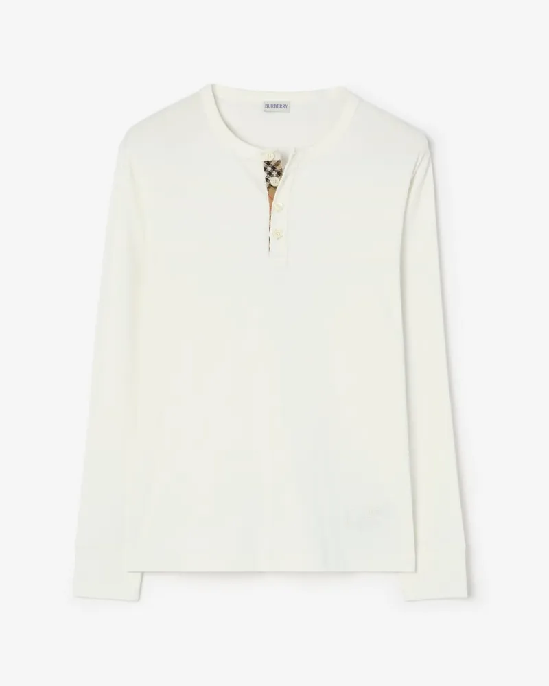 Burberry Langärmeliges Baumwolloberteil Chalk