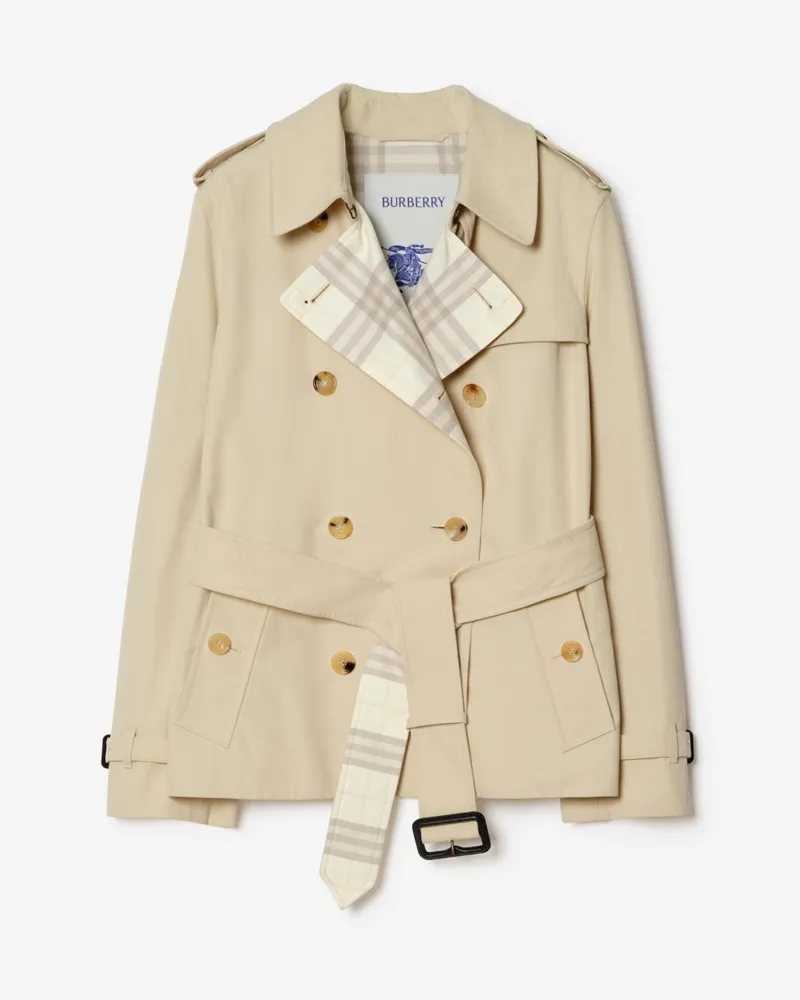 Burberry Trenchjacke „Lakefield“ aus Gabardine , Size Champagne