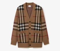 Woll-Kaschmir-Cardigan in Check , Size
