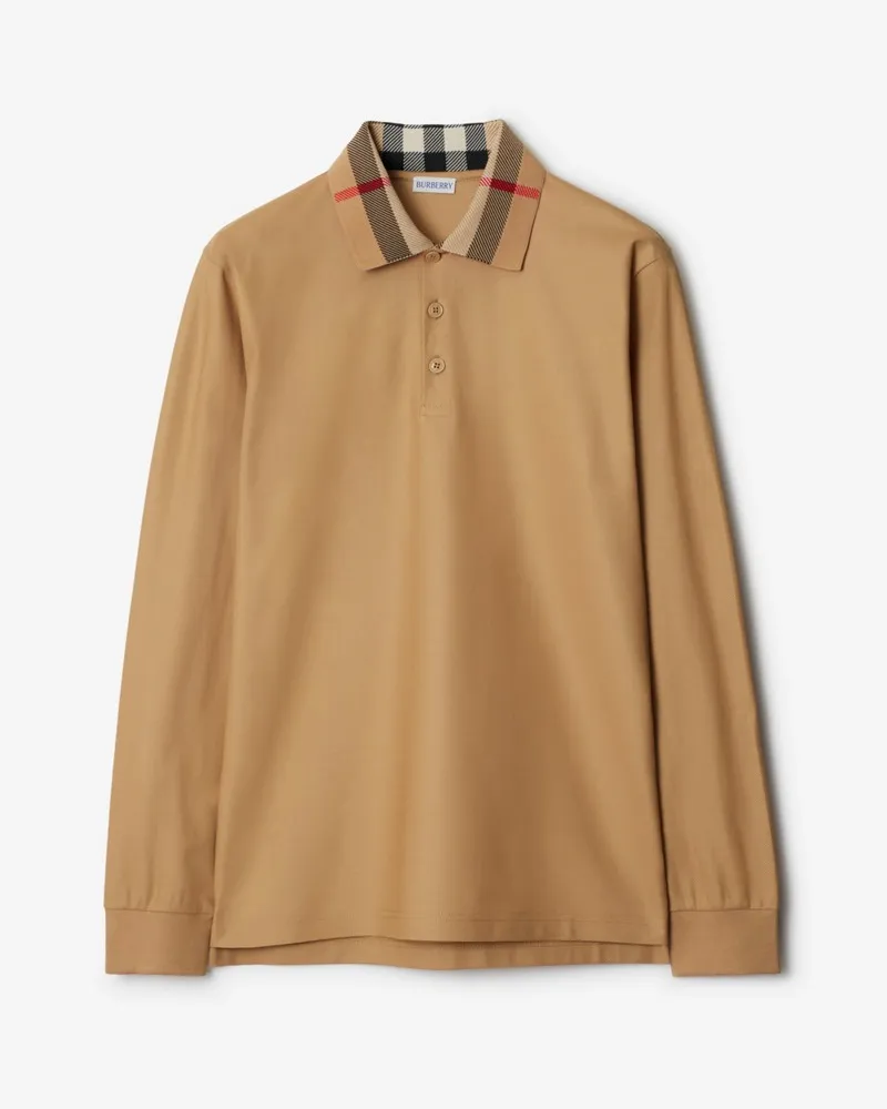 Burberry Baumwoll-Poloshirt Vintage-beige