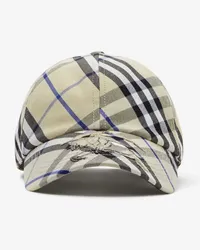 Burberry Baumwollmisch-Basecap in Check Lichen