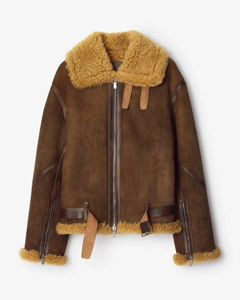 Burberry Fliegerjacke aus Lammfell Moss