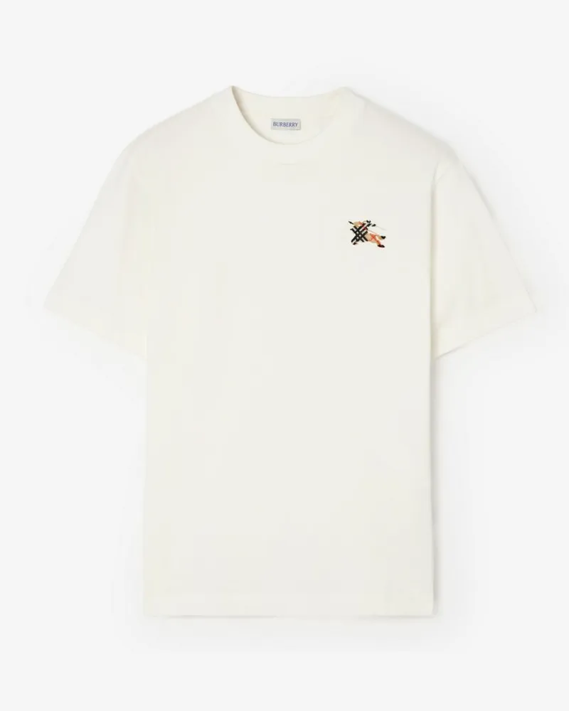 Burberry Baumwoll-T-Shirt , Size Chalk-weiß