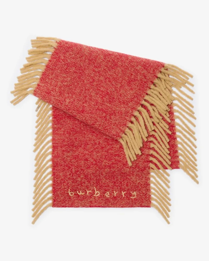Burberry Schal „Happy“ aus Alpakawollmischung Sand-beige