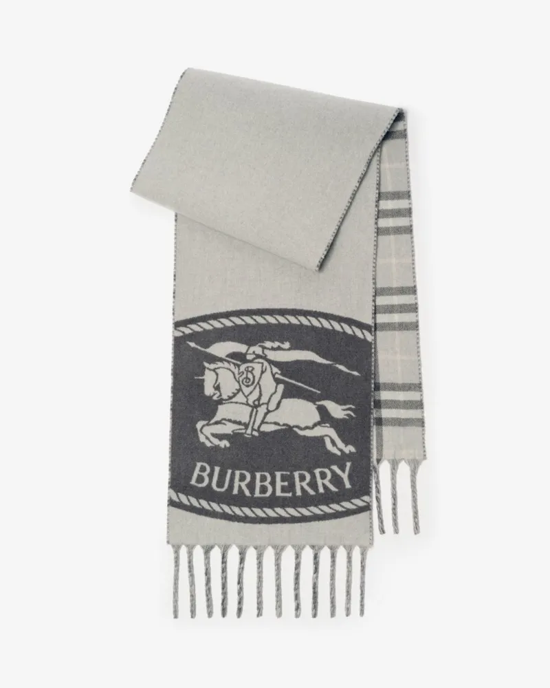 Burberry Wendbarer Schal mit Knight Stamp Mitten-grau