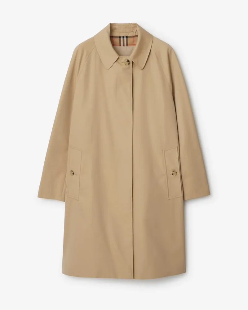 Burberry Mittellanger Heritage-Car Coat „Camden“ , Size Honey-beige