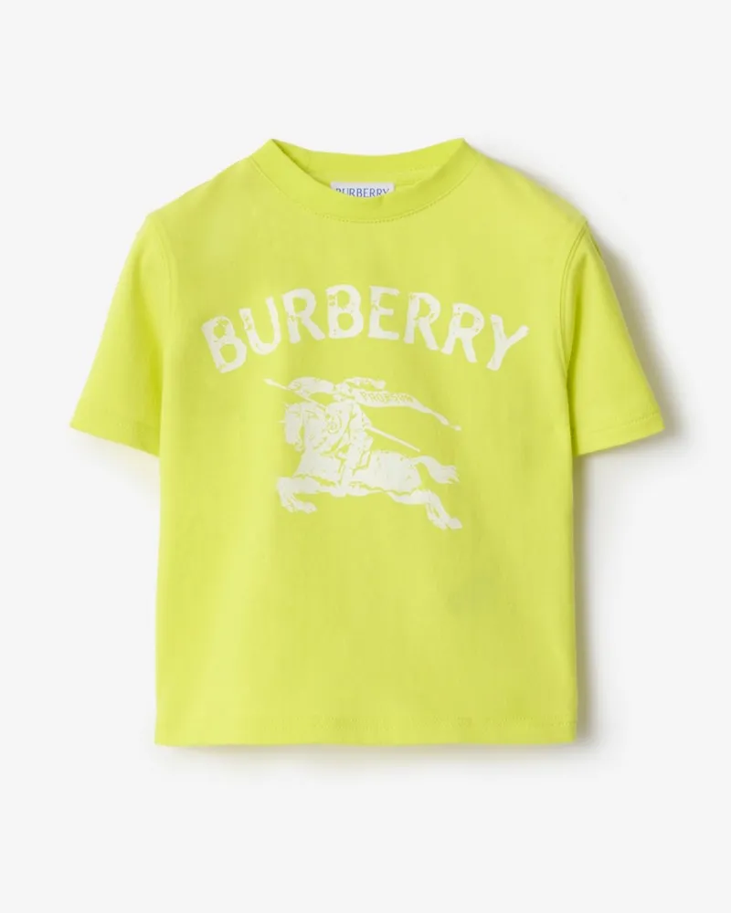 Burberry Stretchbaumwoll-T-Shirt mit Knight , Size Vivid
