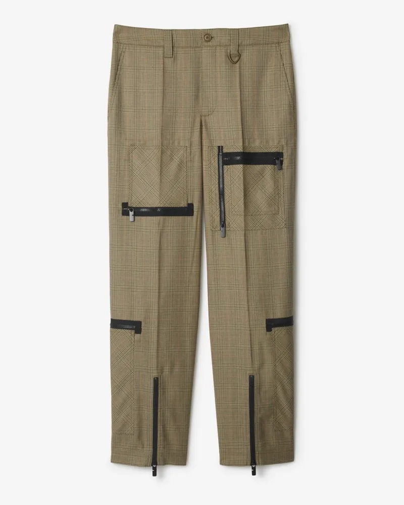 Burberry Wollhose mit Karomuster Loch