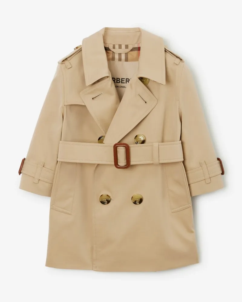 Burberry Trenchcoat aus Gabardine , Size Honey-beige