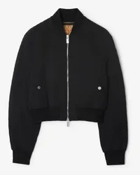 Burberry Cropped-Bomber-Steppjacke Schwarz