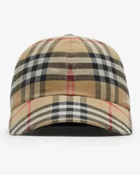 Burberry Baumwoll-Basecap in Check Vintage-beige