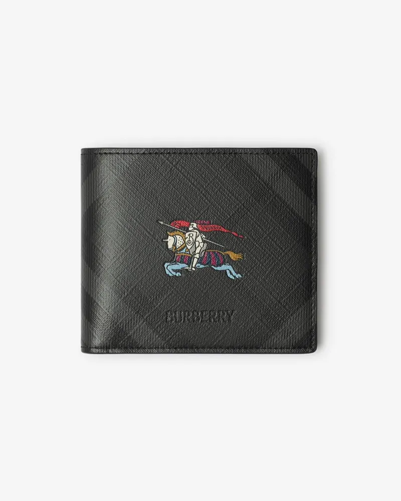 Burberry Faltbrieftasche „Knight City“ in Check mit Münzfach Iron
