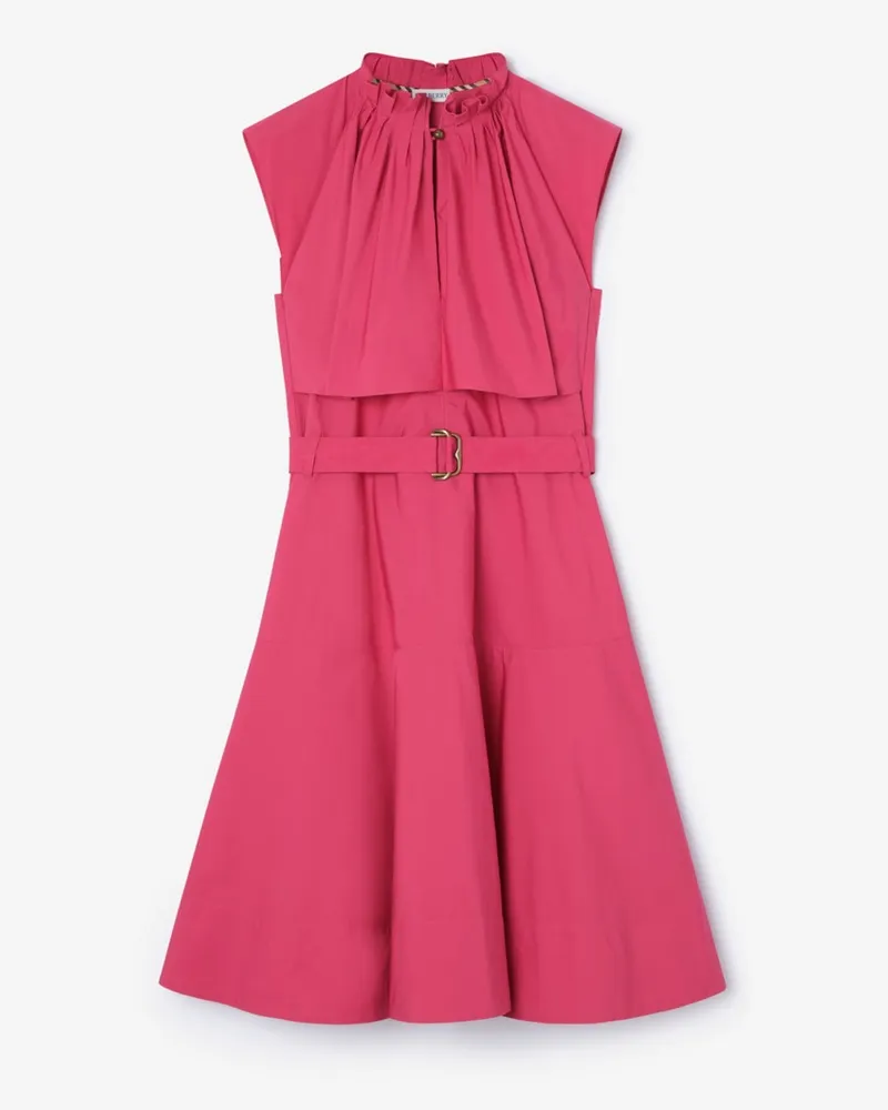 Burberry Baumwollpopelin-Kleid , Size Mauvewood-rosa