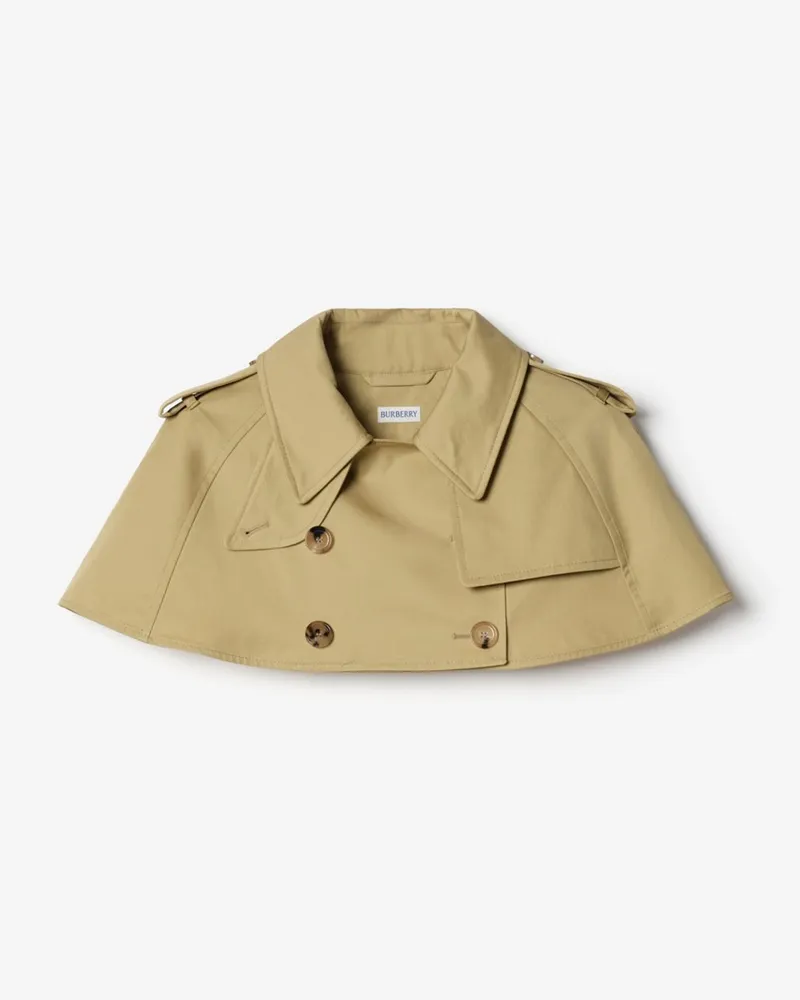 Burberry Kurzes Trench-Cape aus Gabardine , Size Hamper-beige