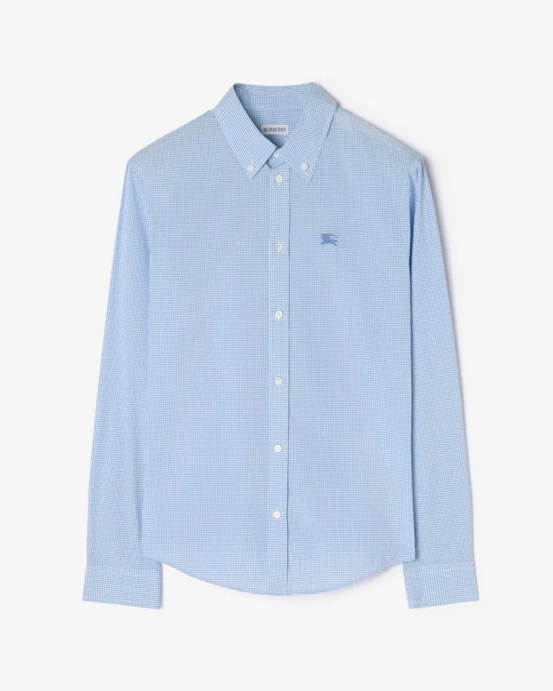 Burberry Klassisches Baumwollhemd mit Vichy-Muster , Size Cool