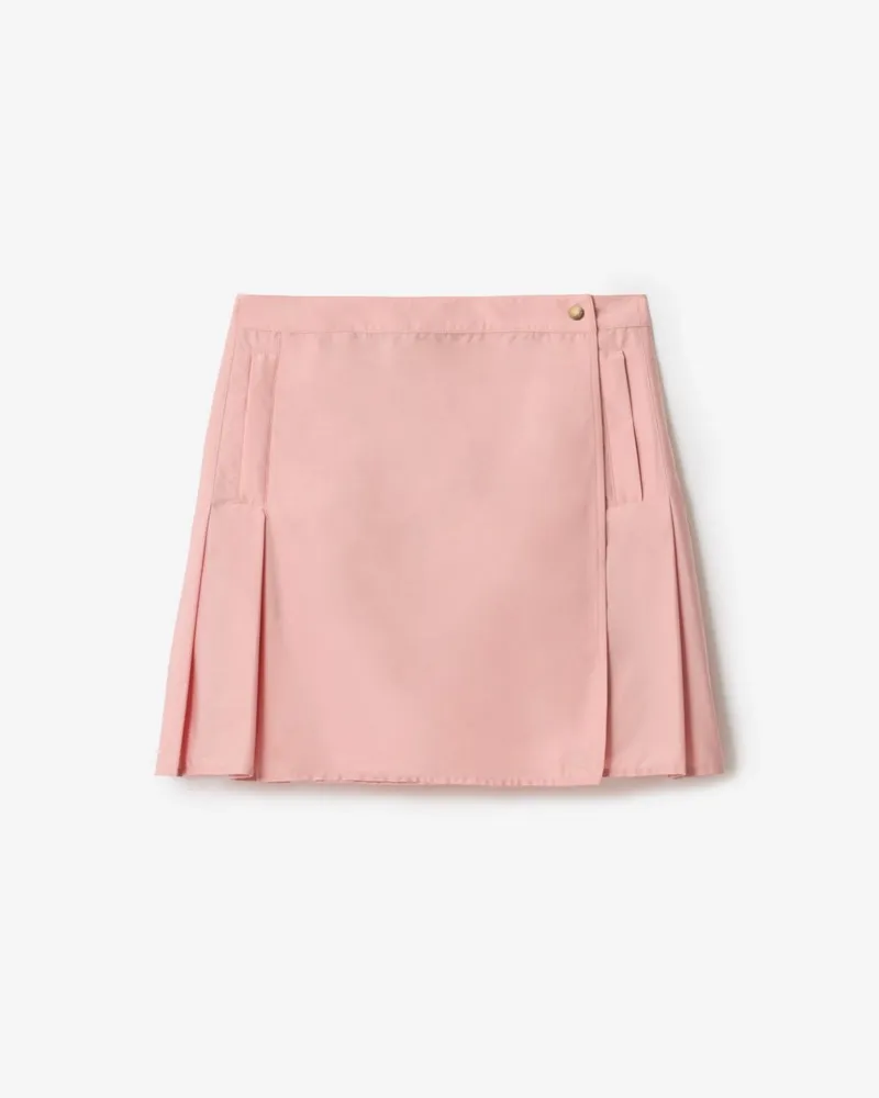 Burberry Mini-Faltenrock aus Stretchnylon , Size Begonia