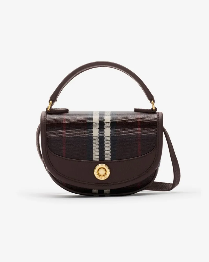 Burberry Tasche „Highlands“ im Kleinformat Mahogany-rot