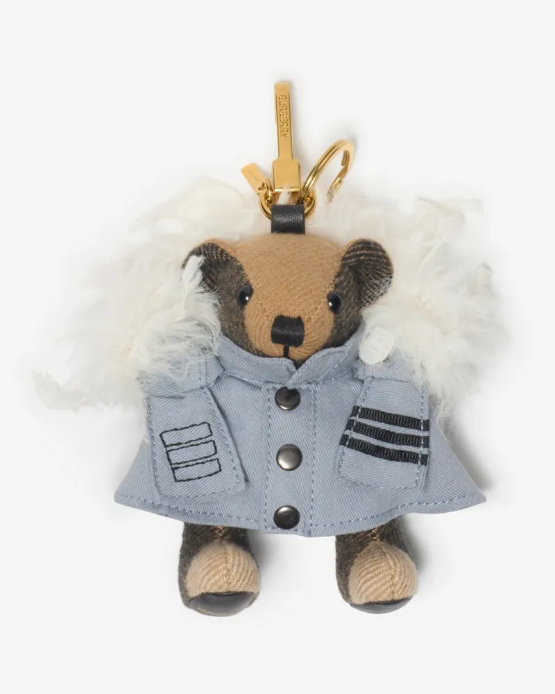 Burberry Thomas Teddybär-Anhänger Blue-blau