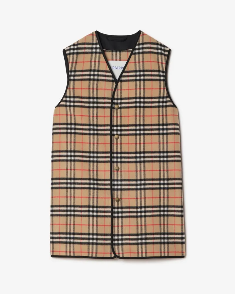 Burberry Herausnehmbares Futter aus Wolle und Kaschmir in Check , Size Archive