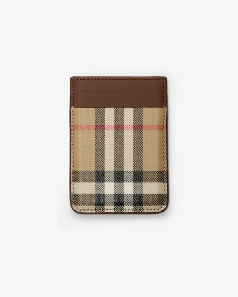 Burberry Magnetisches Kartenetui in Check Vintage