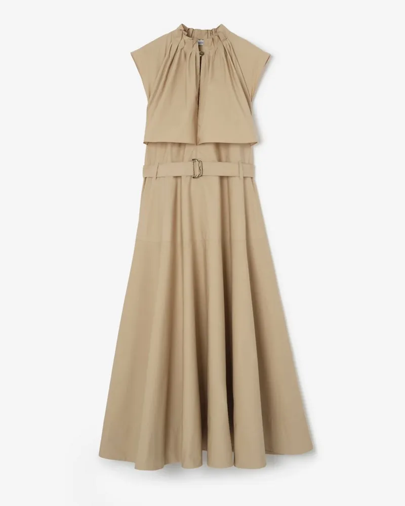 Burberry Midikleid aus Baumwollpopelin , Size Harvest