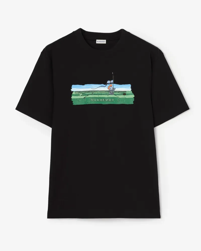 Burberry Baumwoll-T-Shirt „Maze Black