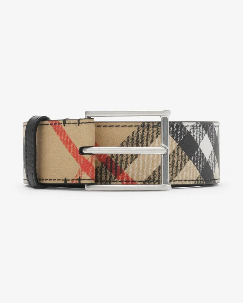 Burberry Gürtel in Check , Size Sand-beige