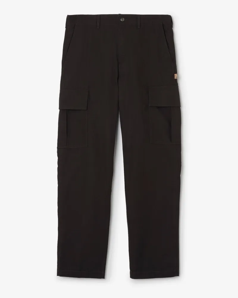 Burberry Baumwoll-Cargohose , Size Chocolate-braun