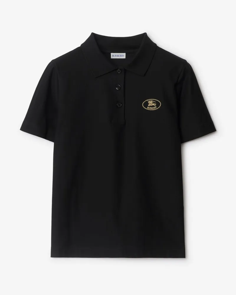 Burberry Baumwoll-Poloshirt Schwarz
