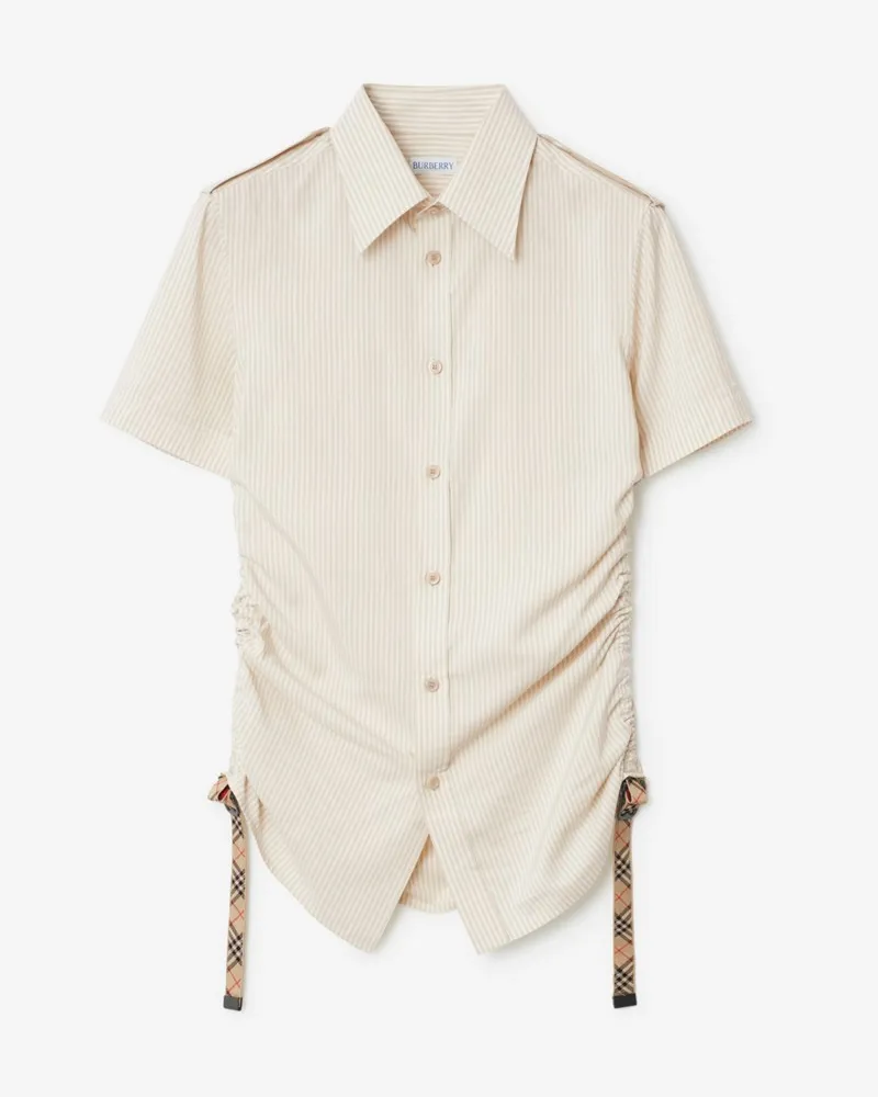 Burberry Gestreiftes Seidenhemd Clam